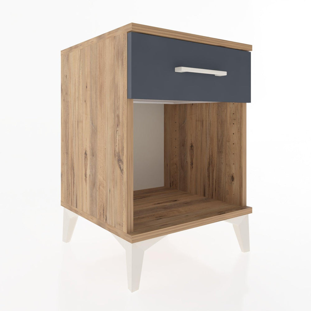Woodntry Modular Nightstand Pine 44x44x52 cm with Drawers and Shelves CR4-3