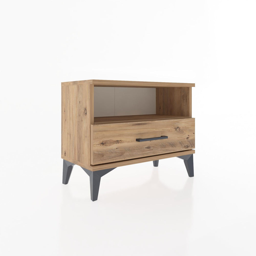 Woodntry Modular Nightstand Pine 60x30x36 cm with Drawers and Shelves CR4-3