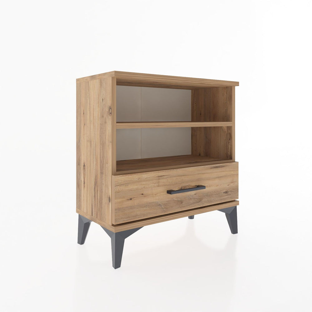 Woodntry Modular Nightstand Pine 60x30x52 cm with Drawers and Shelves CR4-3