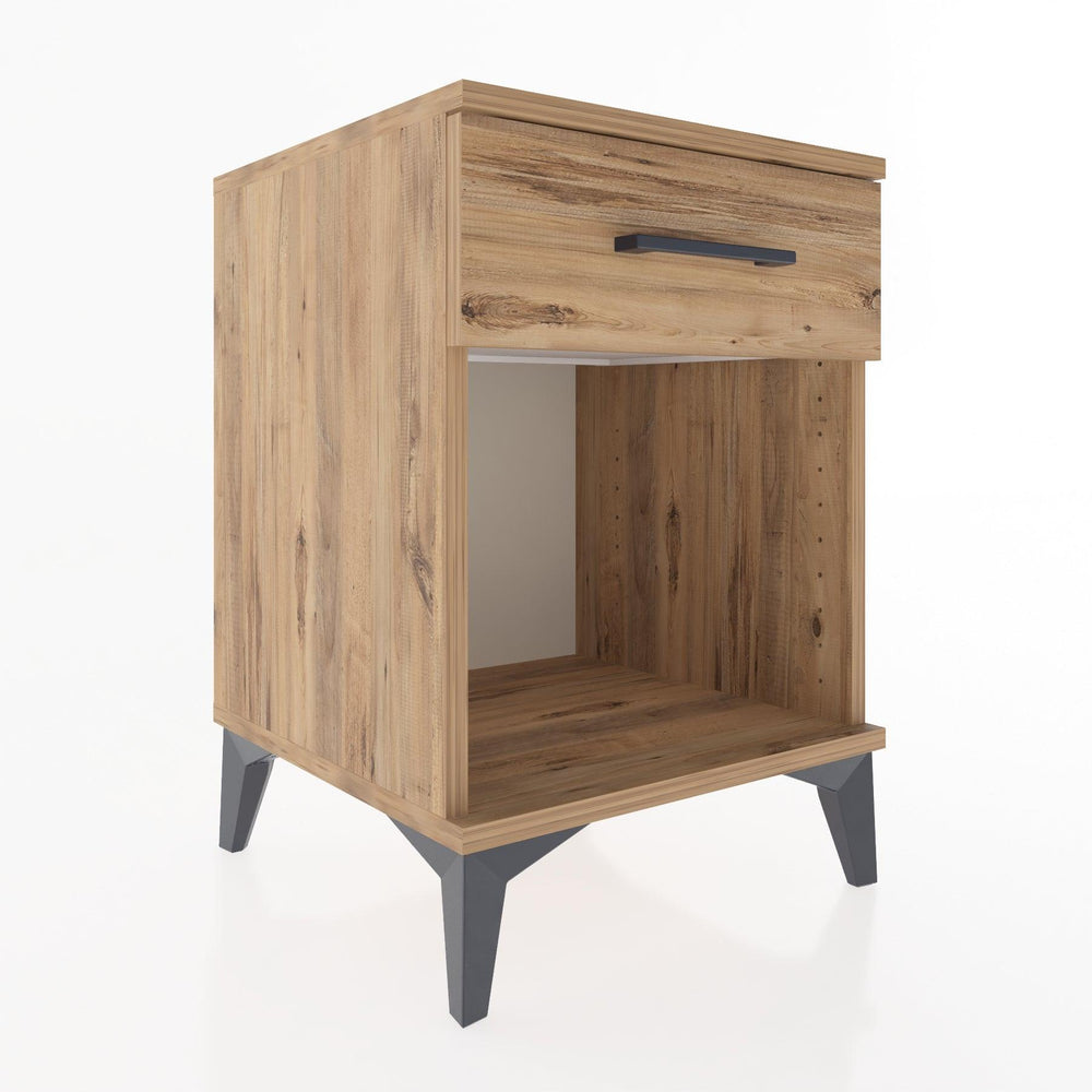 Woodntry Modular Nightstand Pine 44x44x52 cm with Drawers and Shelves CR4-3
