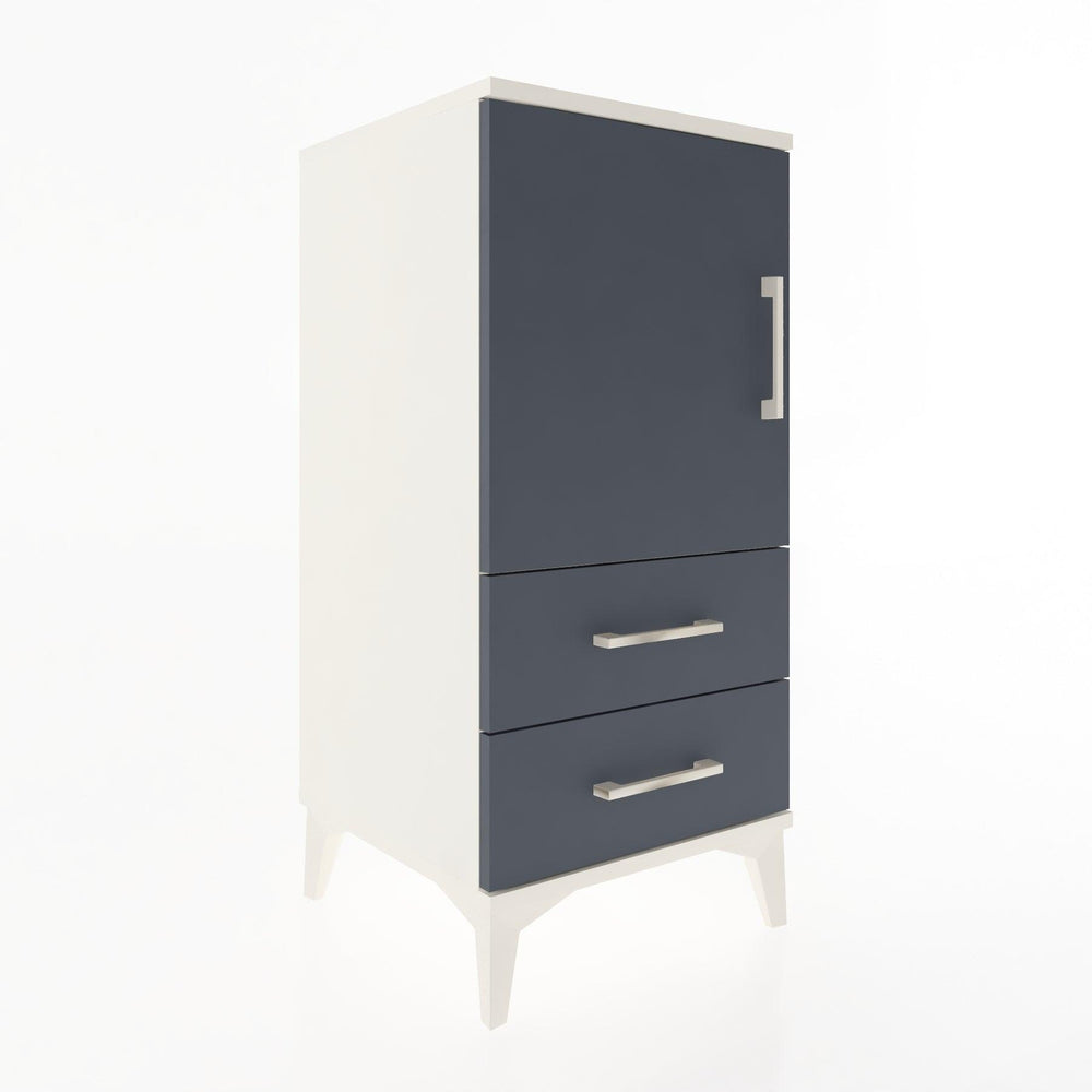 Woodntry Modular Nightstand Moonstone 44x44x84 cm with Cover and Drawer KC27-1