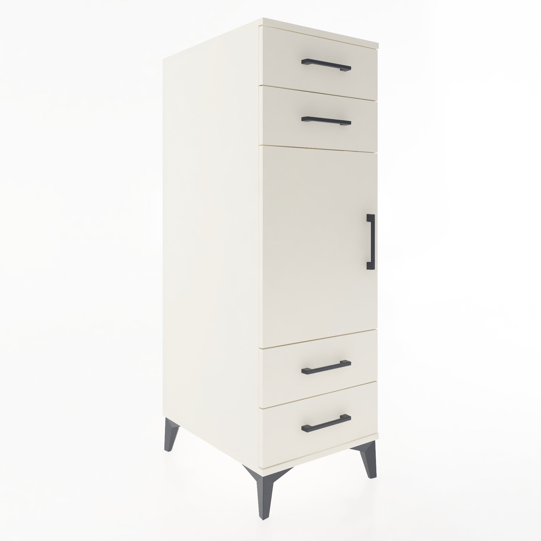 Woodntry Modular Cabinet Moonstone 44x59x122 cm with Doors and Drawers KC55-1