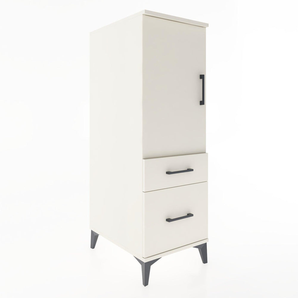 Woodntry Modüler Dolap Aytaşı 44x30x122 cm Kapaklı ve Çekmeceli KC5-1