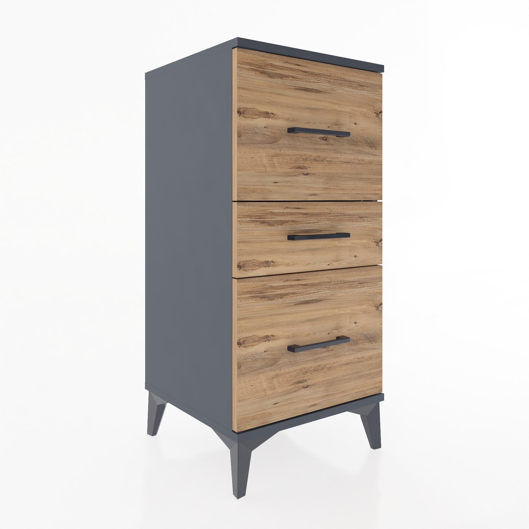Woodntry Modular Nightstand Anthracite 44x44x84 cm Drawer C5-2