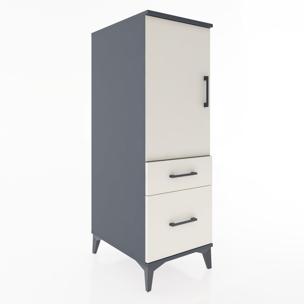 Woodntry Modular Cabinet Anthracite 44x59x122 cm with Doors and Drawers KC5-2