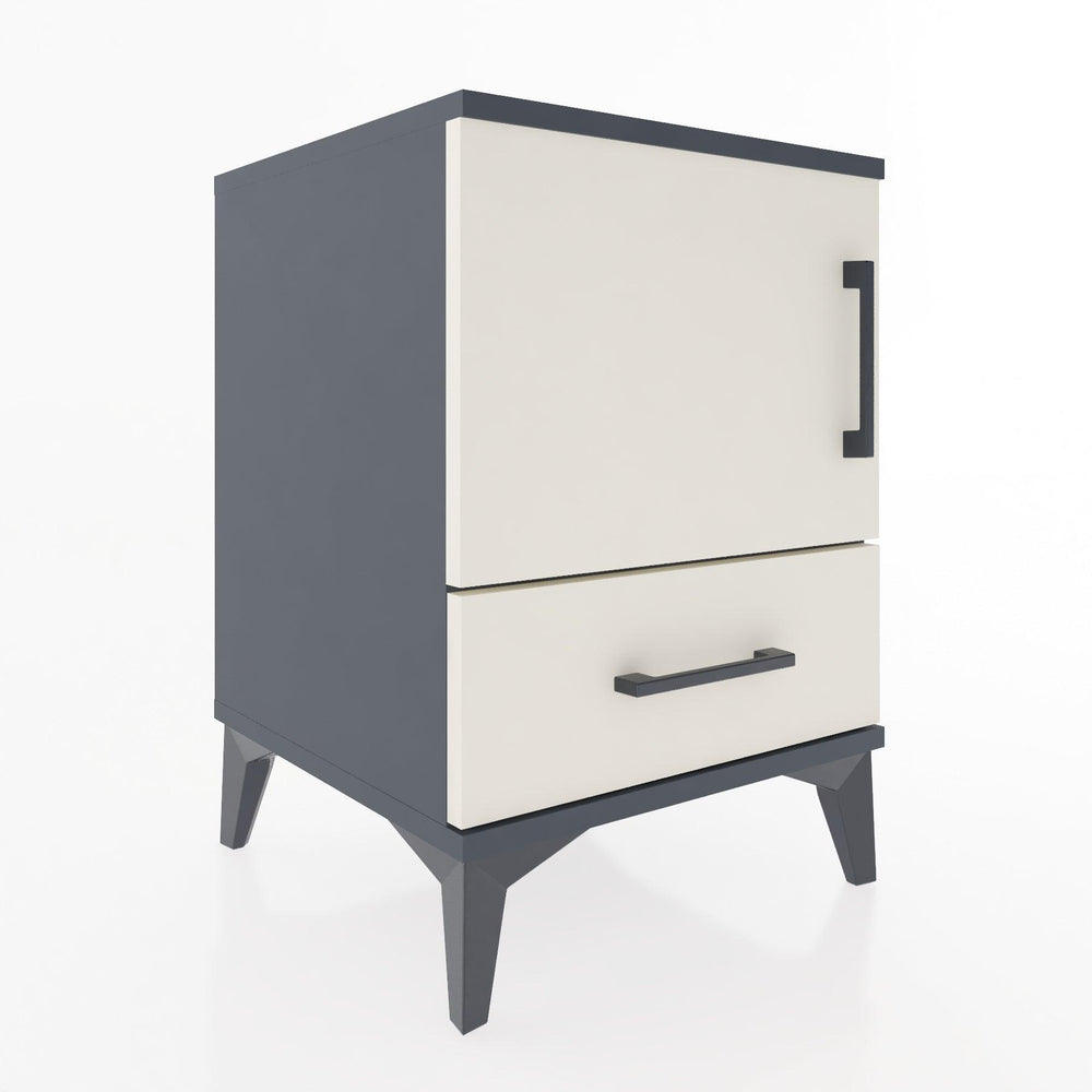 Woodntry Modular Nightstand Anthracite 44x44x52 cm with Cover and Drawer KC5-2