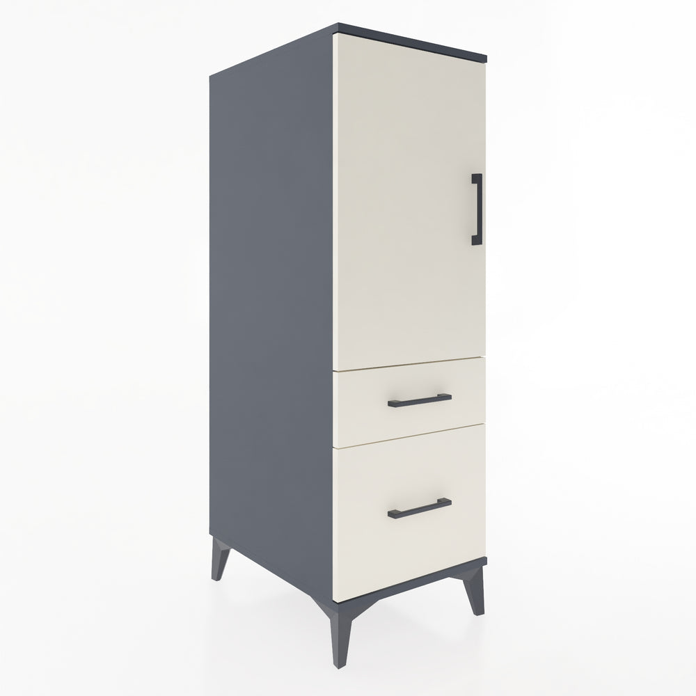 Woodntry Modular Cabinet Anthracite 44x59x122 cm with Doors and Drawers KC105-2
