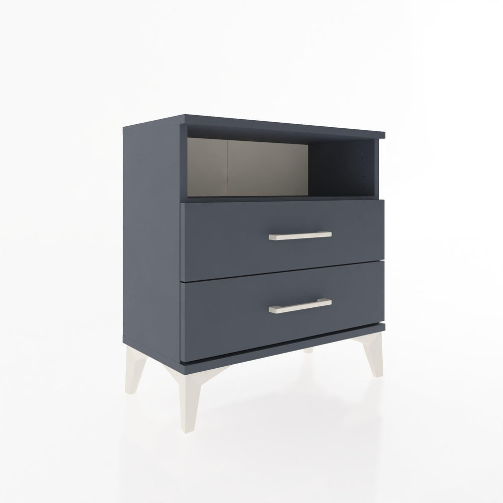 Woodntry Modular Nightstand Anthracite 60x30x52 cm with Drawers and Shelves CR5-2