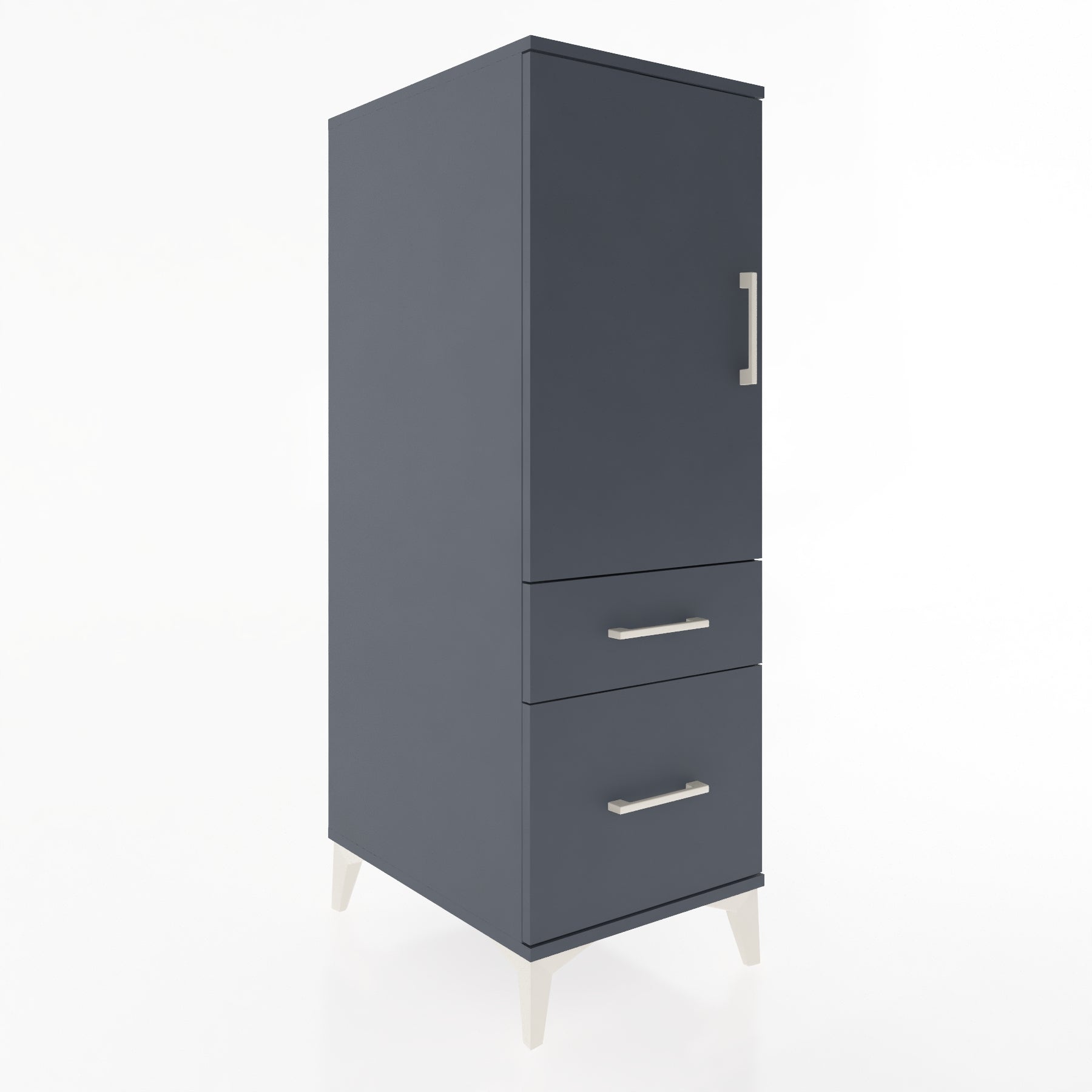 Woodntry Modular Cabinet Anthracite 44x59x122 cm with Doors and Drawers KC105-2