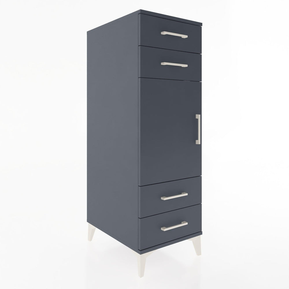 Woodntry Modular Cabinet Anthracite 44x30x122 cm with Doors and Drawers KC55-2