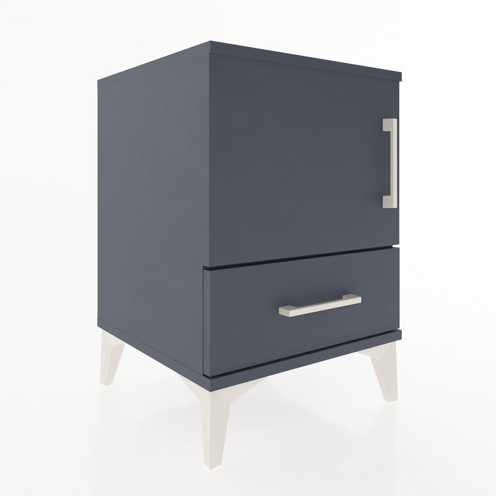 Woodntry Modular Nightstand Anthracite 44x44x52 cm with Cover and Drawer KC5-2