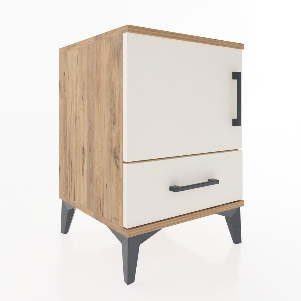 Woodntry Modular Nightstand Pine 44x44x52 cm with Cover and Drawer KC5-3