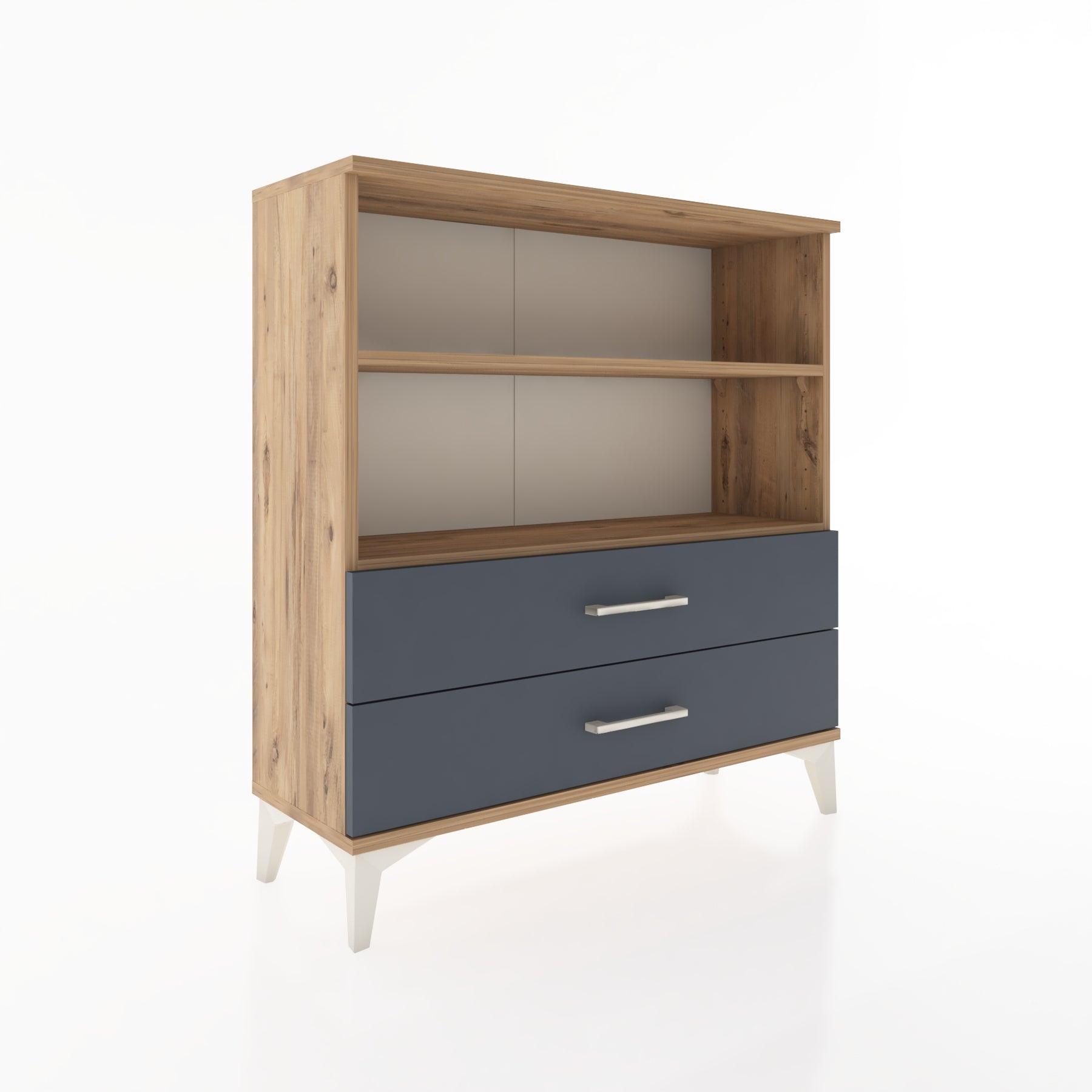 Woodntry Modular Dresser Pine 88x30x84 cm with Drawers and Shelves CR5-3