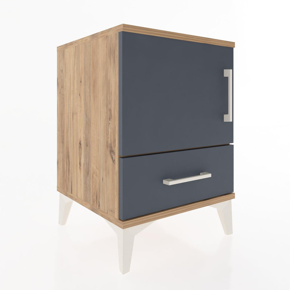 Woodntry Modular Nightstand Pine 44x44x52 cm with Cover and Drawer KC5-3