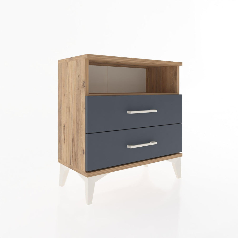 Woodntry Modular Nightstand Pine 60x30x52 cm with Drawers and Shelves CR5-3