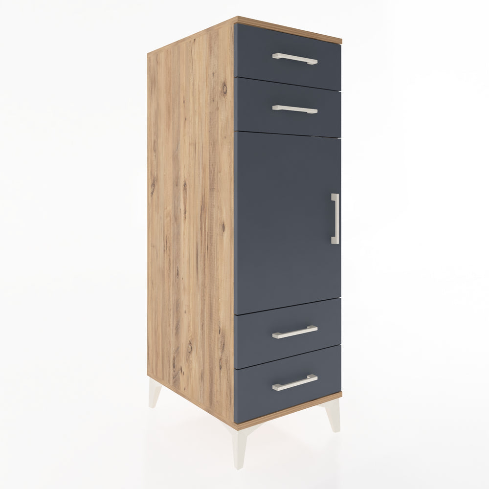 Woodntry Modular Cabinet Pine 44x59x122 cm with Doors and Drawers KC55-3