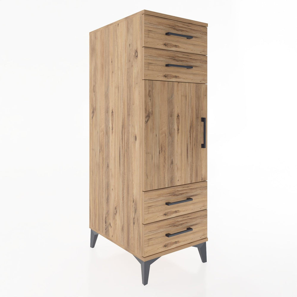 Woodntry Modular Cabinet Pine 44x30x122 cm with Doors and Drawers KC55-3