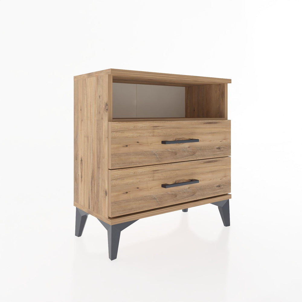 Woodntry Modular Nightstand Pine 60x30x52 cm with Drawers and Shelves CR5-3