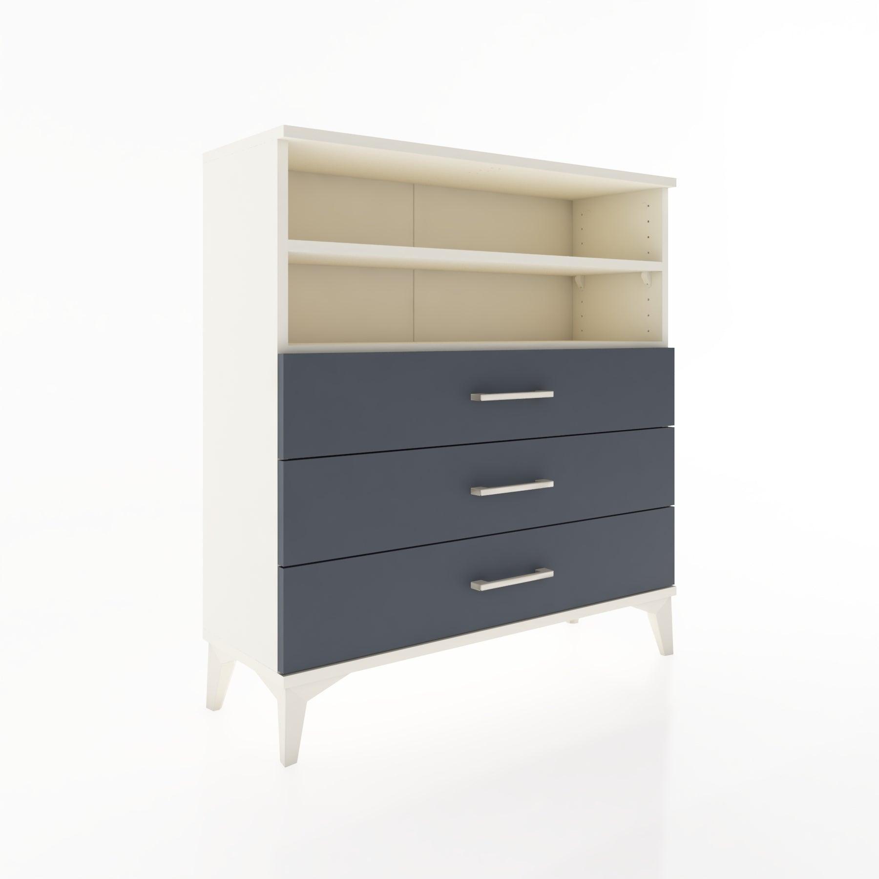 Woodntry Modular Dresser Moonstone 88x30x84 cm with Drawers and Shelves CR6-1