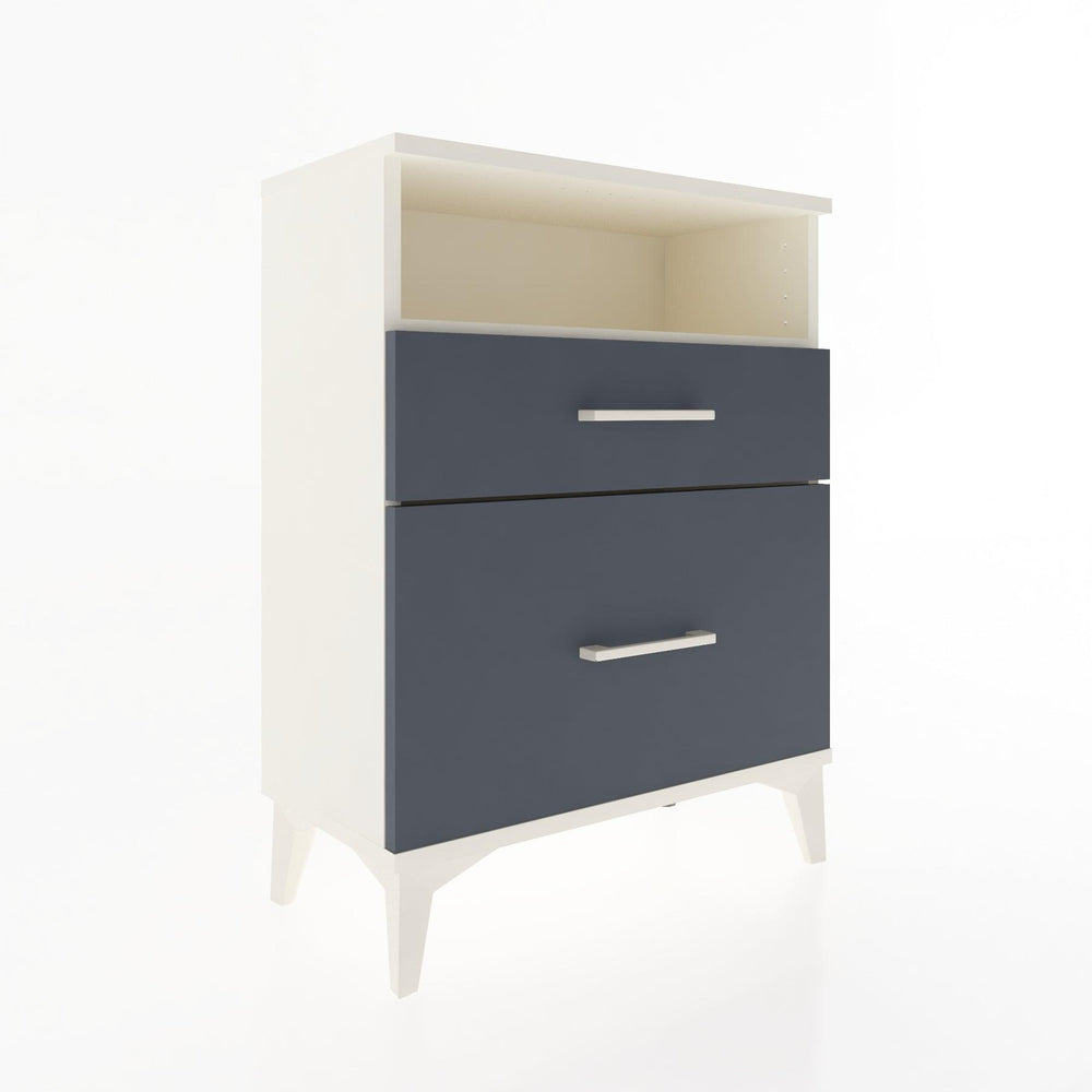 Woodntry Modular Nightstand Moonstone 60x30x68 cm with Drawer and Shelf CR6-1