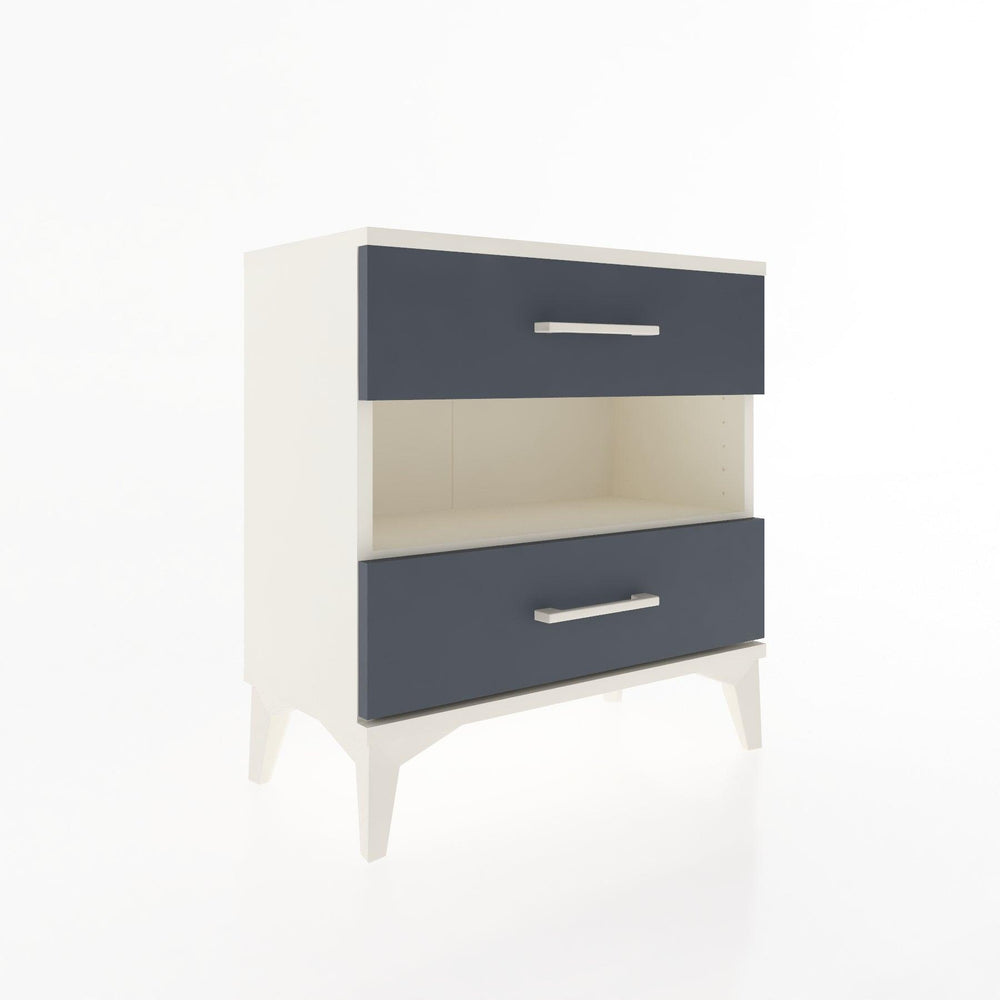 Woodntry Modular Nightstand Moonstone 60x30x52 cm with Drawer and Shelf CR6-1