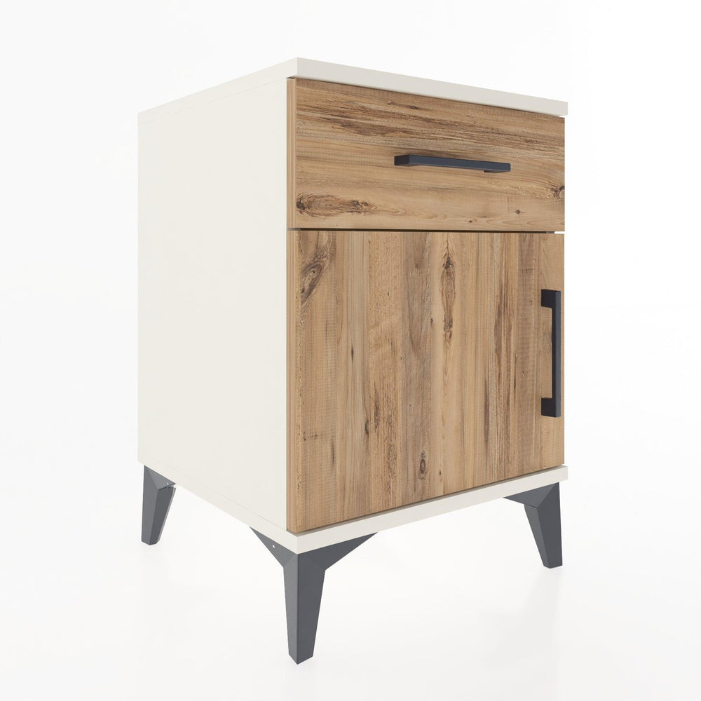 Woodntry Modular Nightstand Moonstone 44x44x52 cm with Cover and Drawer KC6-1