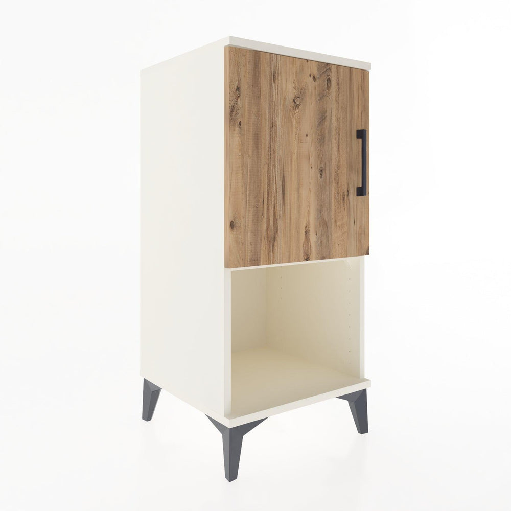 Woodntry Modüler Komodin Aytaşı 44x44x84 cm Kapaklı ve Raflı KR28-1