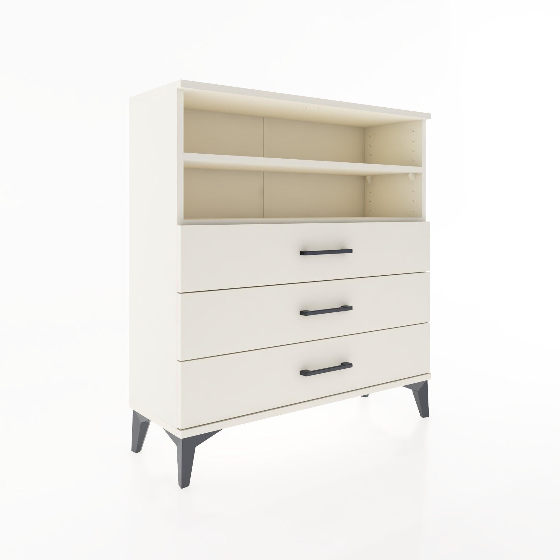 Woodntry Modular Dresser Moonstone 88x30x84 cm with Drawers and Shelves CR6-1