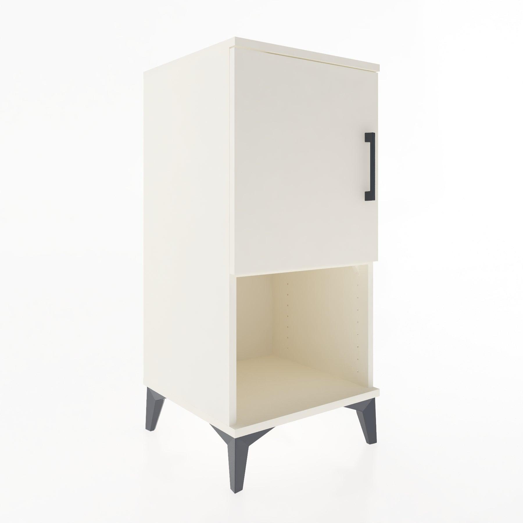 Woodntry Modular Nightstand Moonstone 44x44x84 cm with Cover and Shelf KR28-1
