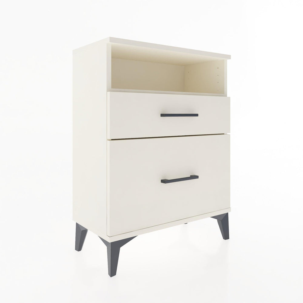 Woodntry Modular Nightstand Moonstone 60x30x68 cm with Drawer and Shelf CR6-1