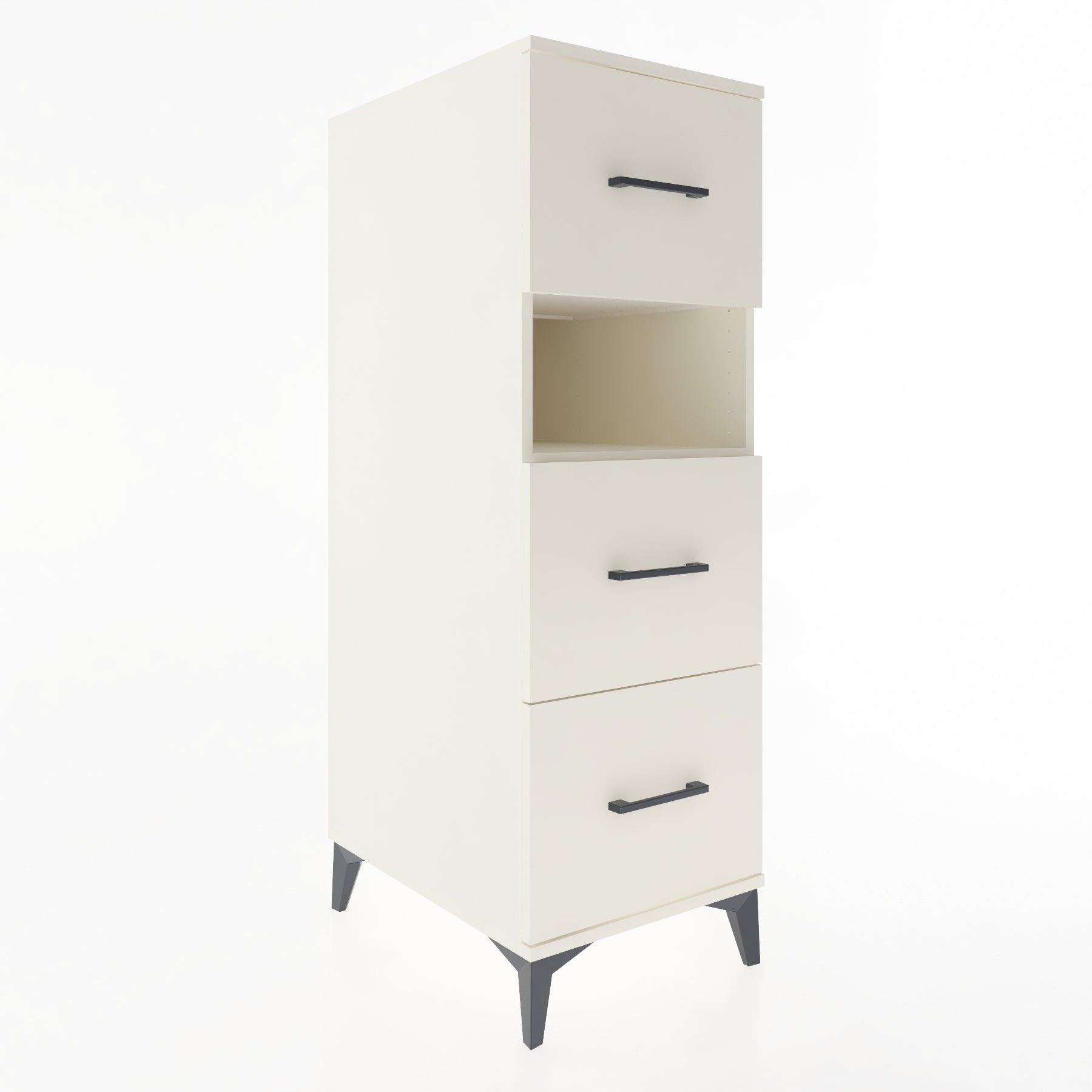 Woodntry Modular Cabinet Moonstone 44x59x122 cm with Drawers and Shelves CR106-1