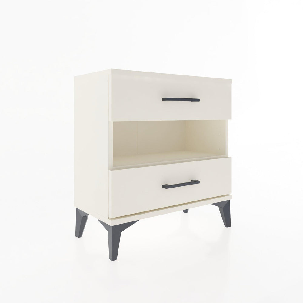Woodntry Modular Nightstand Moonstone 60x30x52 cm with Drawer and Shelf CR6-1