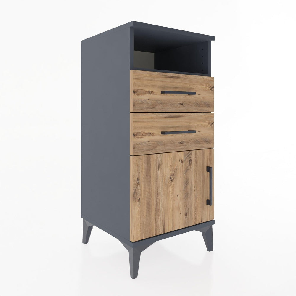 Woodntry Modular Nightstand Anthracite 44x44x84 cm Functional F50-2