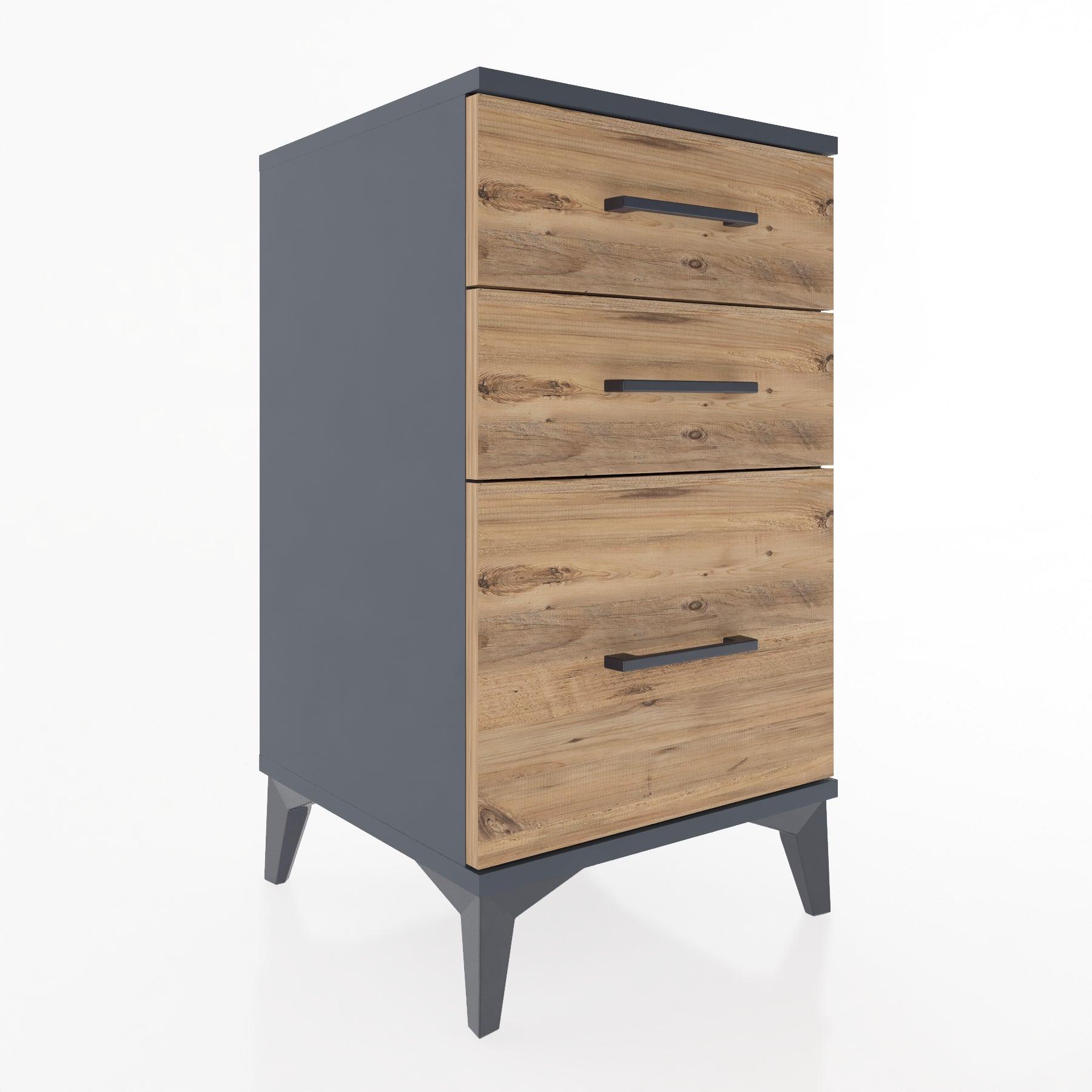 Woodntry Modular Nightstand Anthracite 44x44x68 cm Drawer C6-2