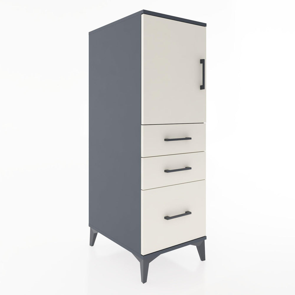 Woodntry Modular Cabinet Anthracite 44x59x122 cm with Doors and Drawers KC6-2