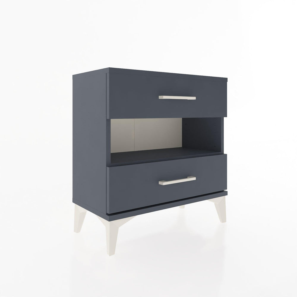 Woodntry Modular Nightstand Anthracite 60x30x52 cm with Drawers and Shelves CR6-2