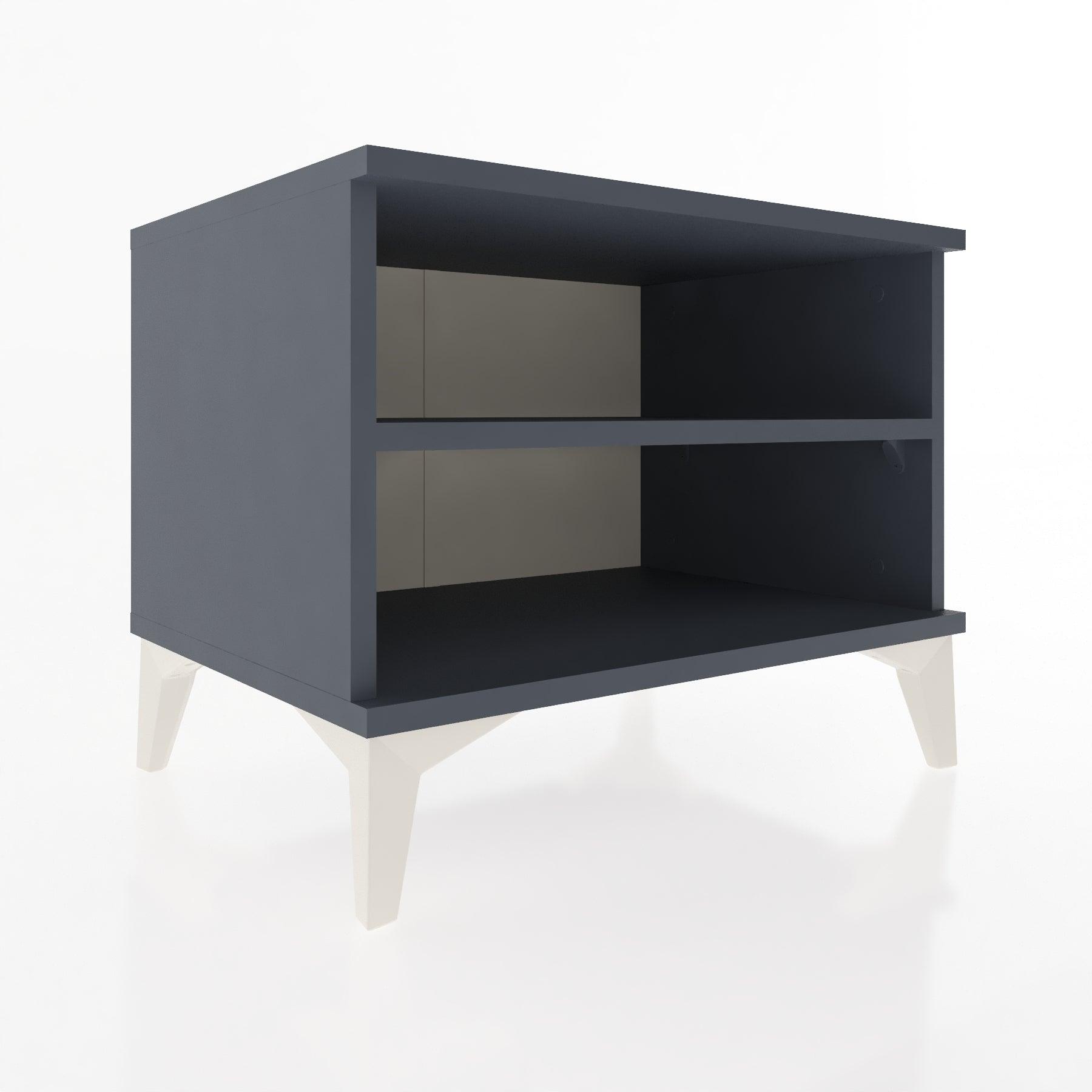 Woodntry Modular Nightstand Anthracite 60x44x68 cm with Shelf R6-2