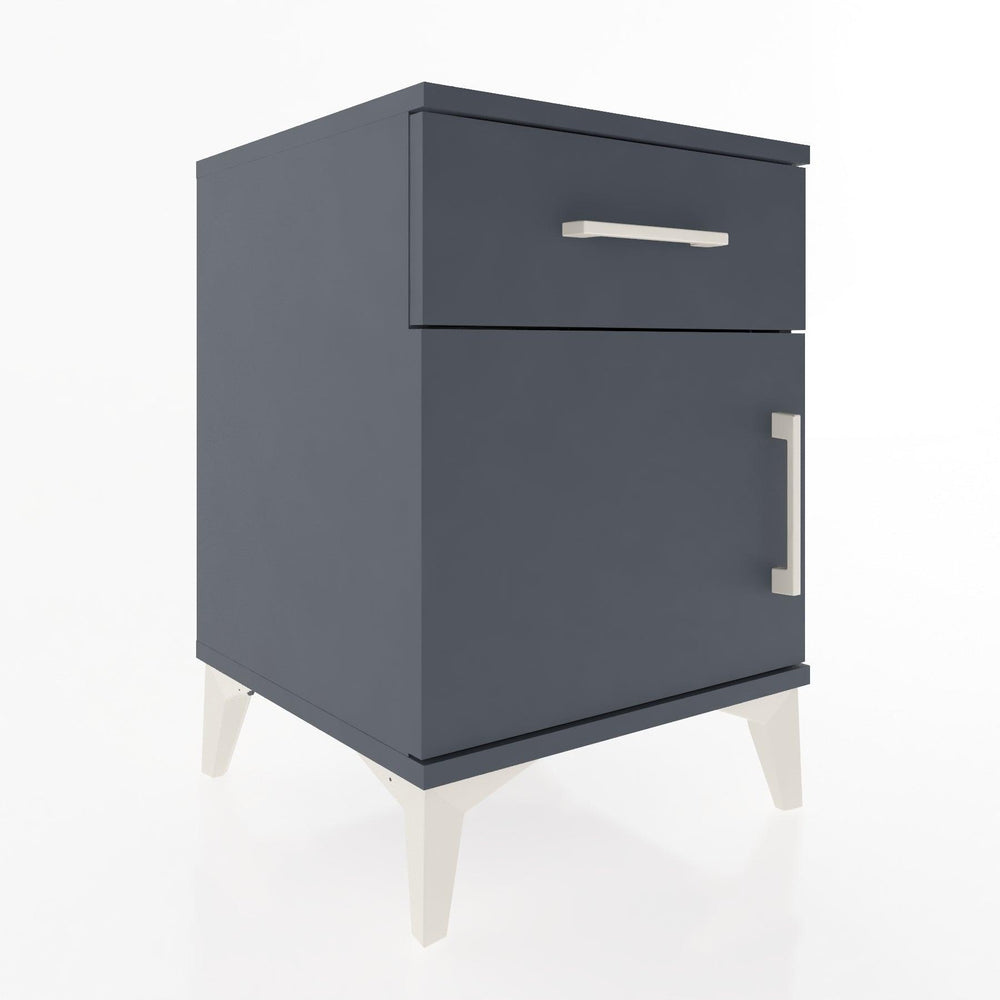 Woodntry Modular Nightstand Anthracite 44x44x52 cm with Cover and Drawer KC6-2