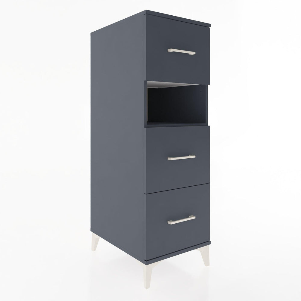 Woodntry Modular Cabinet Anthracite 44x30x122 cm with Drawers and Shelves CR106-2