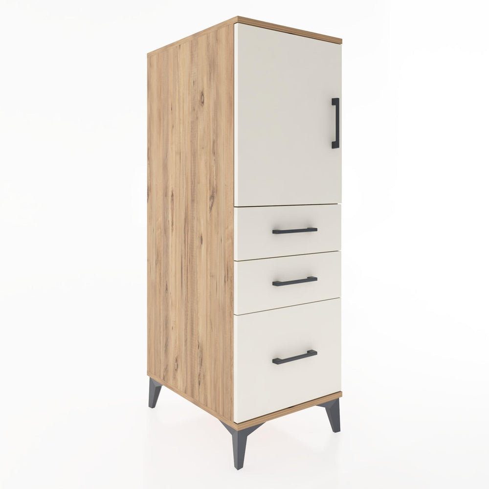Woodntry Modular Cabinet Pine 44x30x122 cm with Doors and Drawers KC6-3