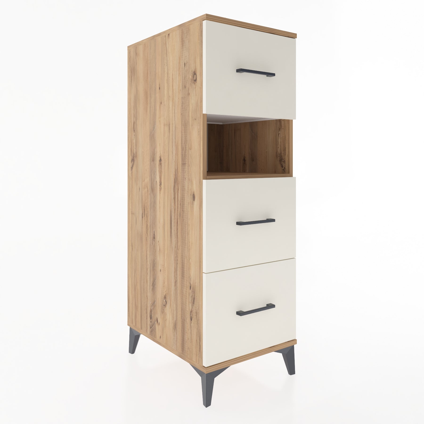 Woodntry Modular Cabinet Pine 44x59x122 cm with Drawers and Shelves CR106-3