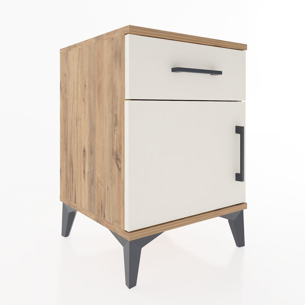 Woodntry Modular Nightstand Pine 44x44x52 cm with Cover and Drawer KC6-3