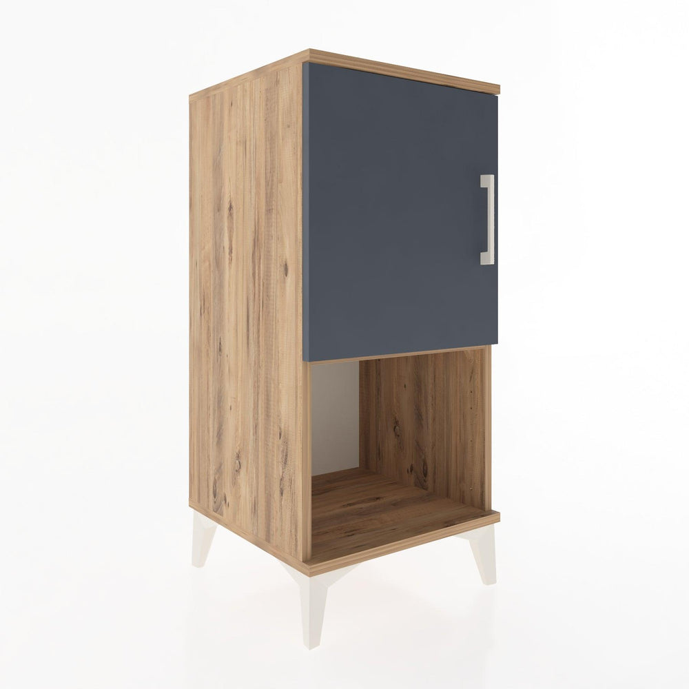 Woodntry Modüler Komodin Çam 44x44x84 cm Kapaklı ve Raflı KR28-3