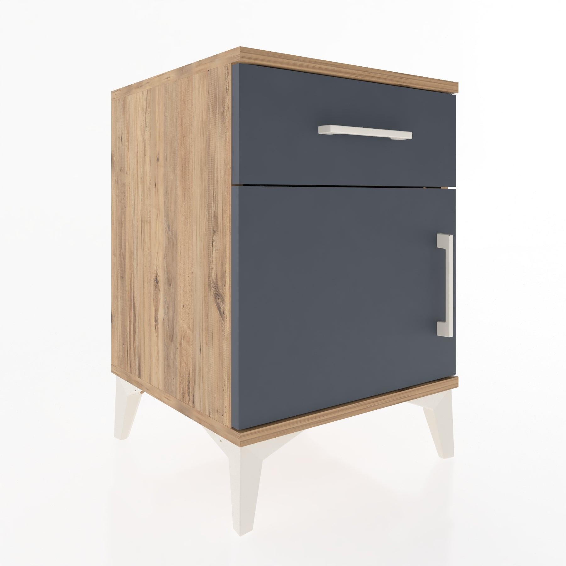 Woodntry Modular Nightstand Pine 44x44x52 cm with Cover and Drawer KC6-3