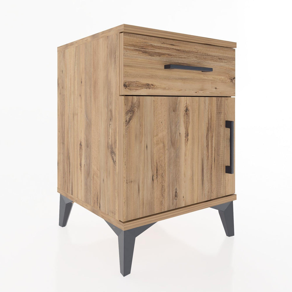 Woodntry Modular Nightstand Pine 44x44x52 cm with Cover and Drawer KC6-3
