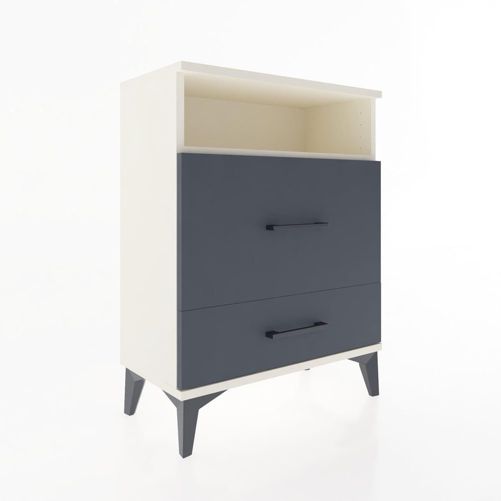 Woodntry Modular Nightstand Moonstone 60x30x68 cm with Drawer and Shelf CR7-1