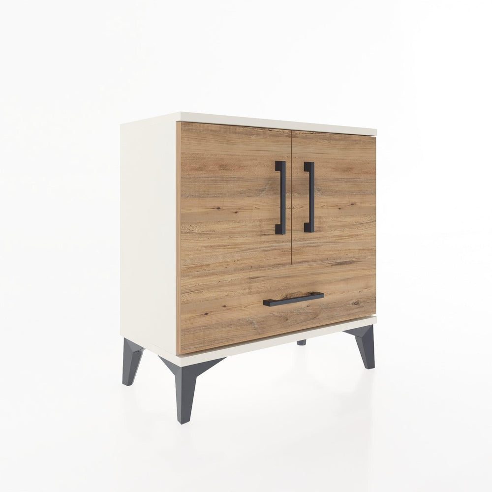 Woodntry Modular Nightstand Moonstone 60x30x52 cm with Cover and Drawer KC7-1