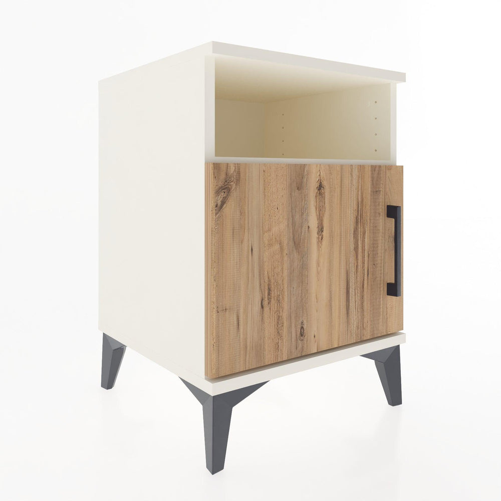 Woodntry Modular Nightstand Moonstone 44x44x52 cm with Cover and Shelf KR7-1