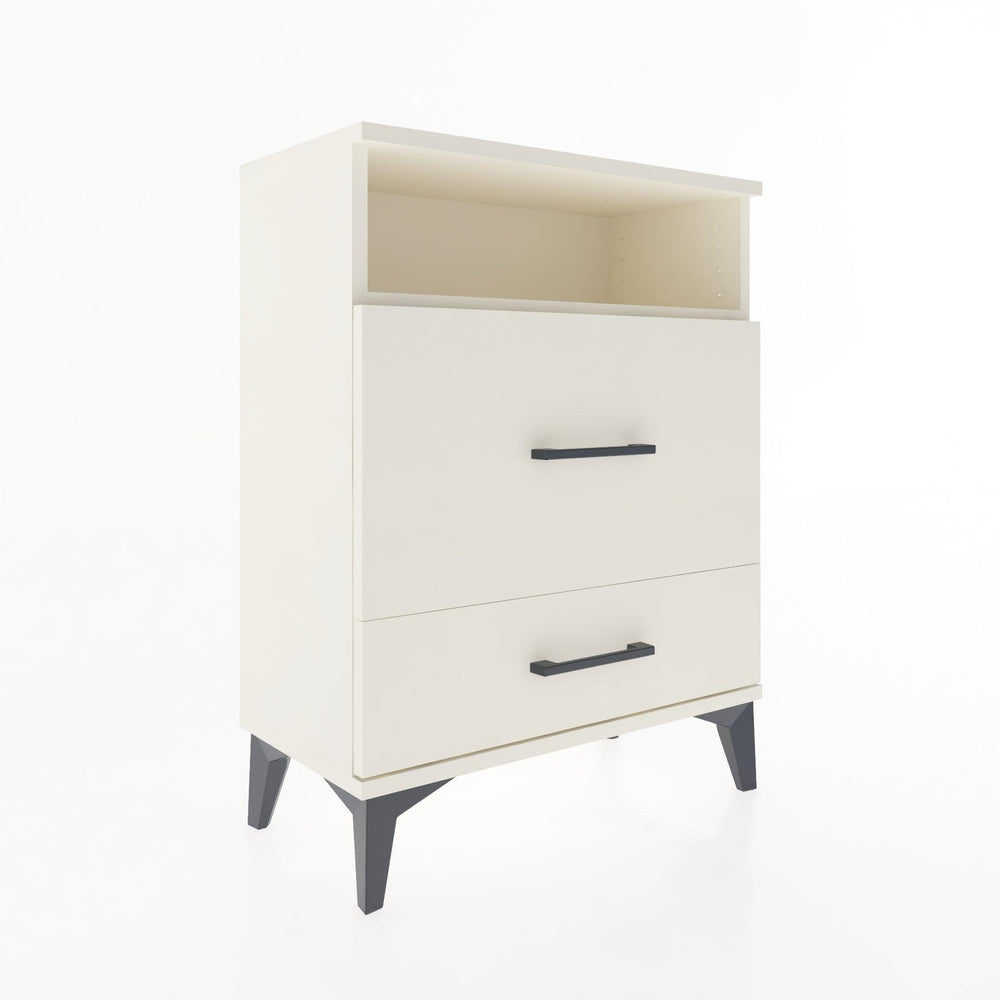 Woodntry Modular Nightstand Moonstone 60x30x68 cm with Drawer and Shelf CR7-1