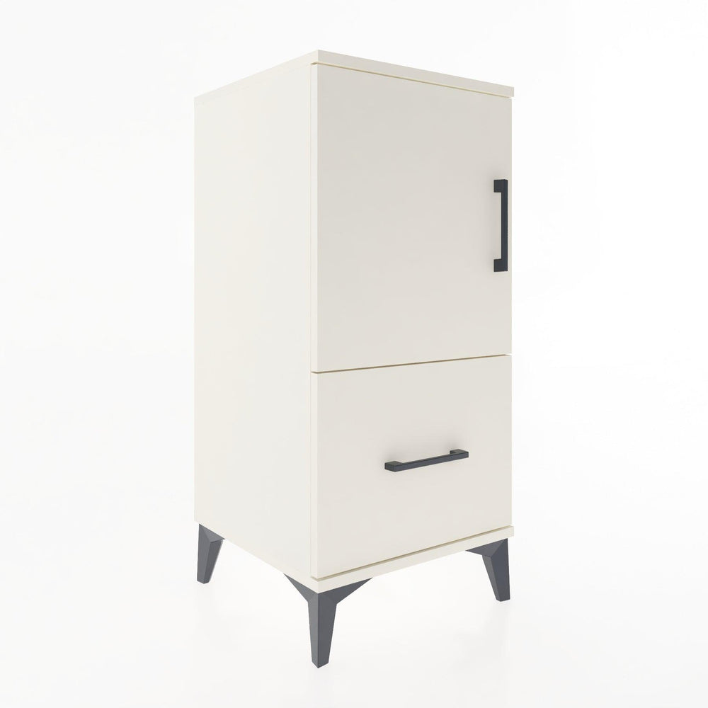 Woodntry Modular Nightstand Moonstone 44x44x84 cm with Cover and Drawer KC29-1